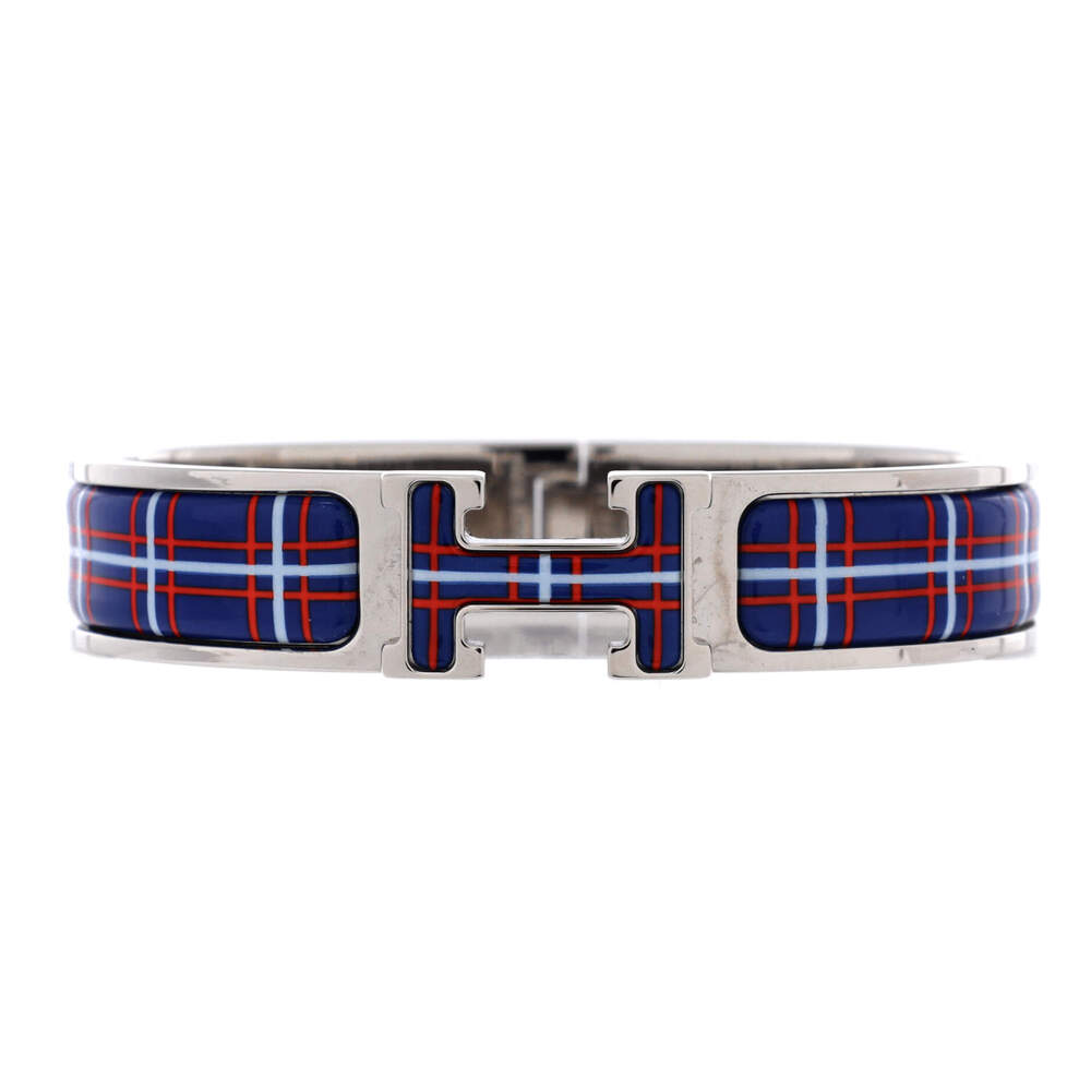 Hermes Narrow Clic H Bracelet Printed Enamel